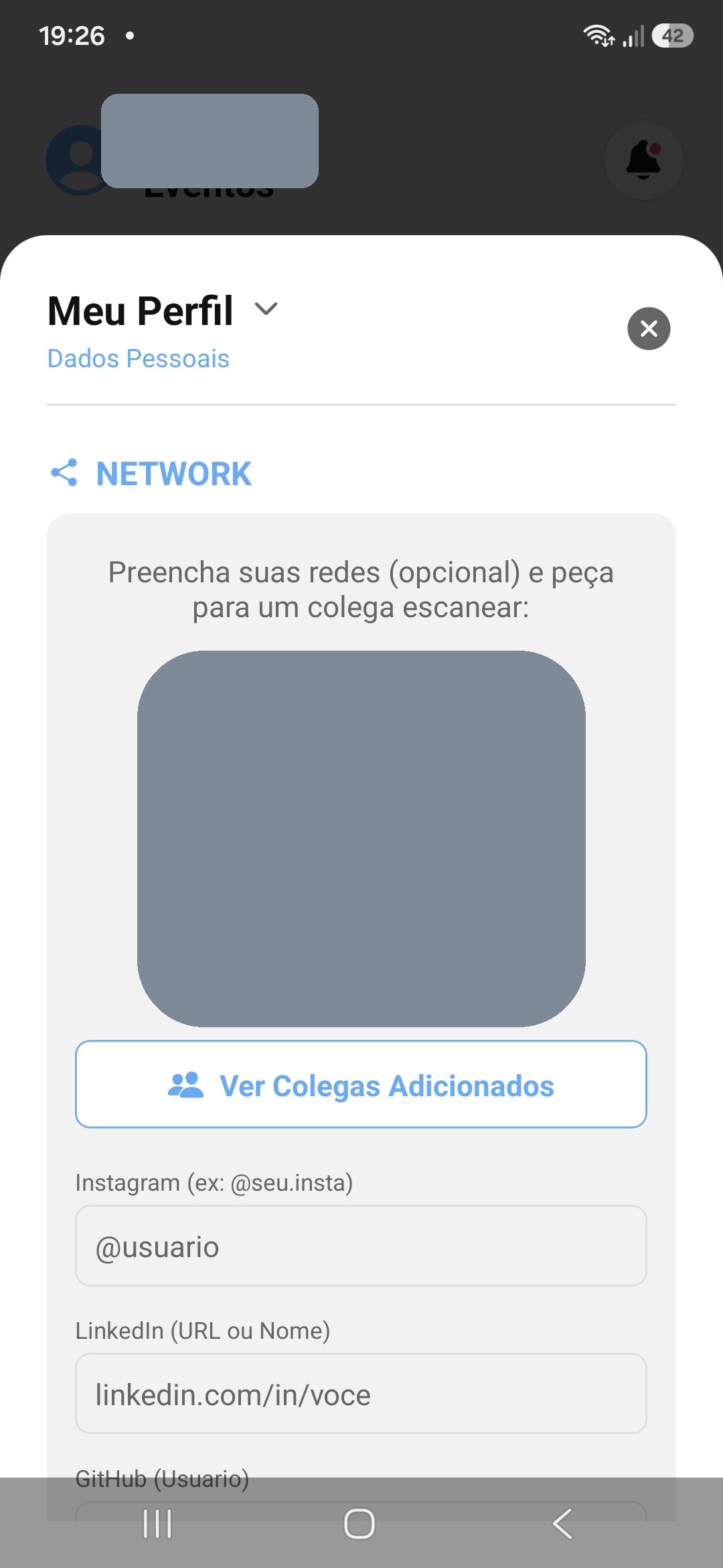 Meu Perfil - Network