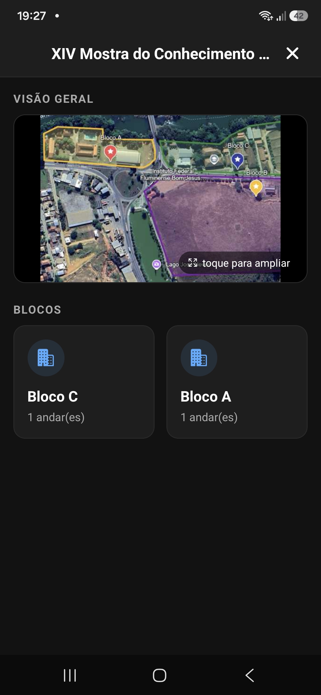 Mapa do evento
